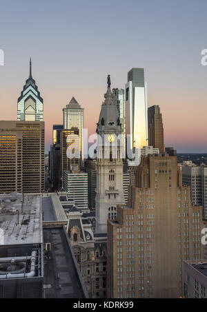 Philadelphia, Pennsylvania, USA center city skyline at sunrise Stock Photo