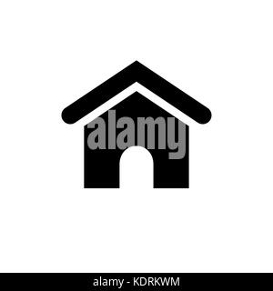 Home icon, flat vector graphic on isolated background. Stock Vector
