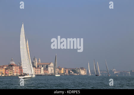 Sailing yacht racing 'Venice Hospitality Challenge' and 'Regata La Veleziana' 2017 Stock Photo