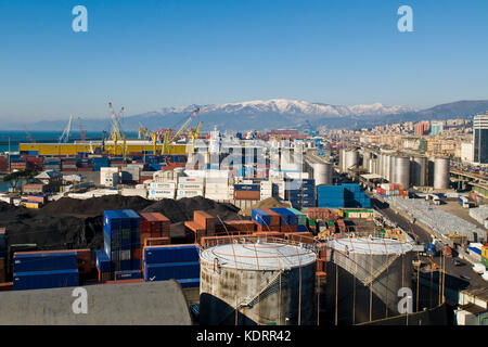 Seaport, Genoa, Italy Stock Photo