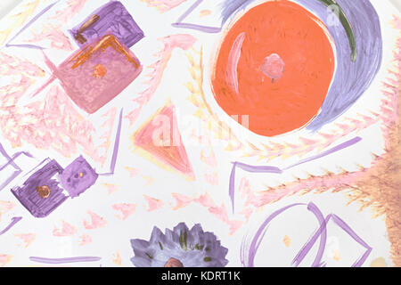 Abstract art backgrounds. Hand-painted background Stock Photo