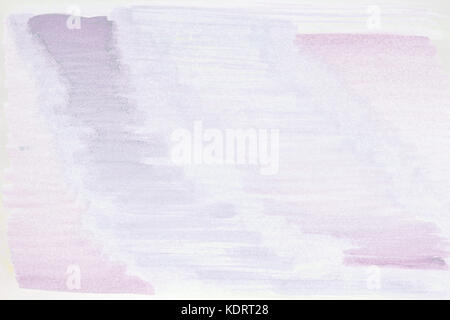 Watercolor violet brush strokes background design Stock Photo
