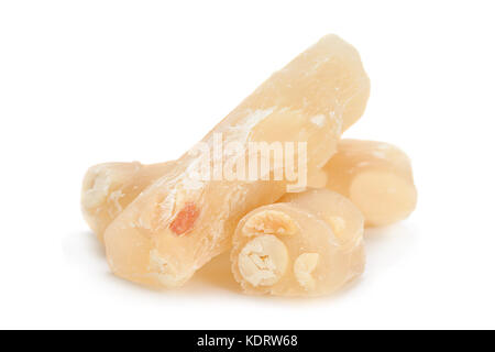 Turkish delight stick sweet food isolated on white background Stock Photo