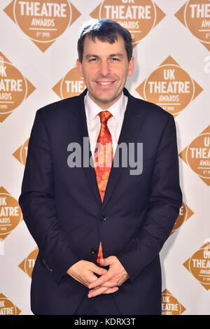 John Glen MP attending the UK Theatre Awards at Guildhall, London. PRESS ASSOCIATION Photo. Picture date: Sunday October 15th, 2017. Photo credit should read: Matt Crossick/PA Wire. Stock Photo