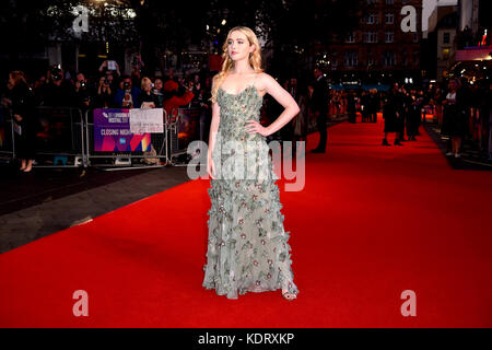 Kathryn Newton attending the premiere of Three Billboards Outside Ebbing, Missouri at the closing gala of the BFI London Film Festival, at the Odeon Leicester Square, London. Stock Photo