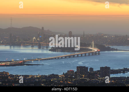 Dusk over San Francisco. Stock Photo