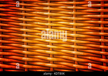 Pattern nature for background of handicraft weave texture wicker surface. Darker from the centre Stock Photo