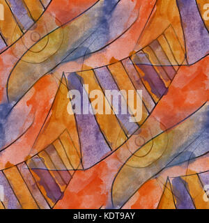 art seamless kite contemporary texture watercolor unusual wallpa Stock Photo