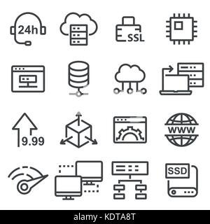 Hosting vector icon, database symbol. Illustration for web site or mobile app Stock Vector