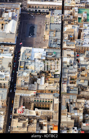 Aerial view over Floriana, Valletta, Malta Stock Photo