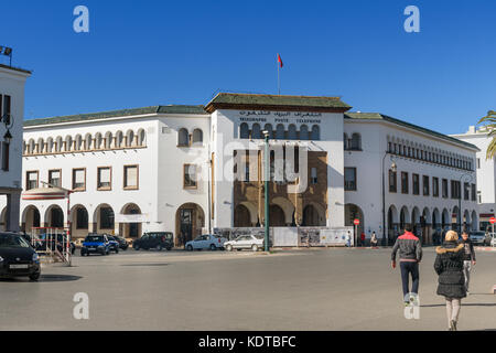 Rabat, Morocco - Jan 17, 2017: Main post telegraph and telephone Office Stock Photo