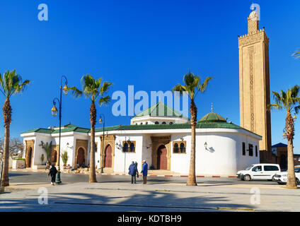 Rabat, Morocco - Jan 17, 2017: Ashohada Mosque. Rabat is the capital city of Morocco and its second largest city Stock Photo