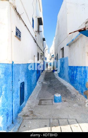 Rabat, Morocco - Jan 17, 2017: On the street in Kasbah of the Udayas Stock Photo