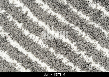 closeup of carpet with grey and white diagonal pattern Stock Photo