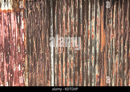 Rusty old corrugated metal background Stock Photo