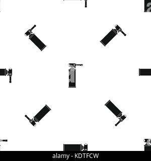 Gas cylinder pattern seamless black Stock Vector