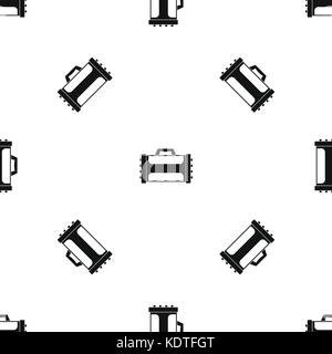 Welding machine pattern seamless black Stock Vector