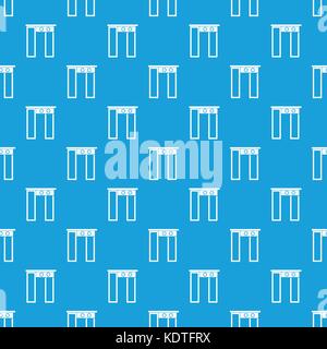 Security gate at airport pattern seamless blue Stock Vector