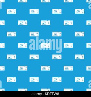 Airline boarding pass pattern seamless blue Stock Vector