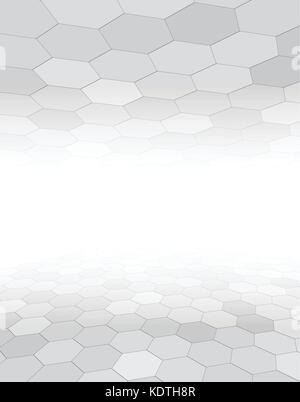 Grey Abstract background with hexagon pattern, vector Stock Vector