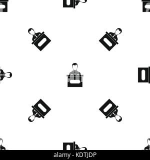 Businessman giving presentation pattern seamless black Stock Vector