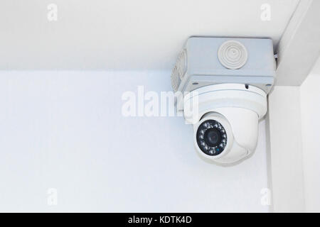 Surveillance system on the ceiling in the interior Stock Photo