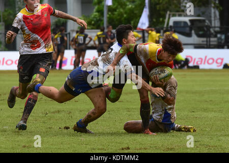 Colombo, Sri Lanka. 15th Oct, 2017. Asia Rugby Sevens 2017 at Race Course Ground on 15 October 2017 in Colombo, Sri Lanka. Asia Rugby Sevens Series includes teams from Sri Lanka, Japan, Malaysia, Hong Kong, Philippine, Korea, China & Chinese Taipei Credit: Musthaq Thasleem/Pacific Press/Alamy Live News