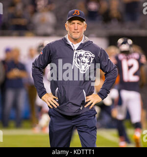 Chicago, Illinois, USA. 09th Oct, 2017. - Bears Head Coach John Fox before the NFL Game between the Minnesota Vikings and Chicago Bears at Soldier Field in Chicago, IL. Photographer: Mike Wulf Credit: csm/Alamy Live News Stock Photo