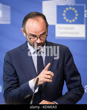 Brussels, Belgium. 16th Oct, 2017. French Prime Minister Edouard ...