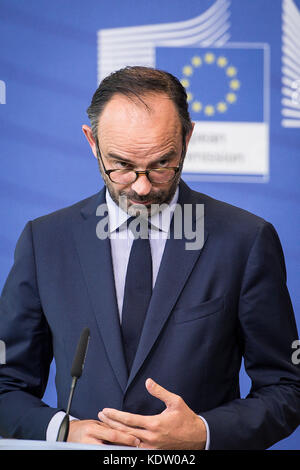 Brussels, Belgium. 16th Oct, 2017. French Prime Minister Edouard ...