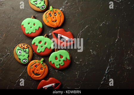 delicious ginger biscuits for Halloween Stock Photo