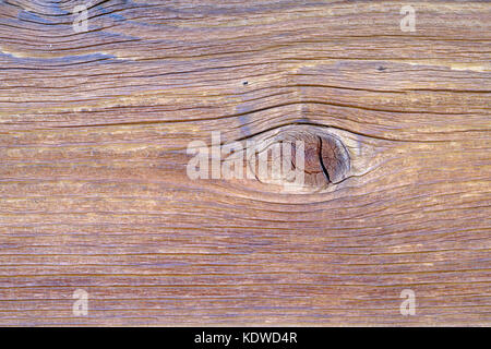 Weathered timber boards showing detail of wood grain and knots Stock Photo