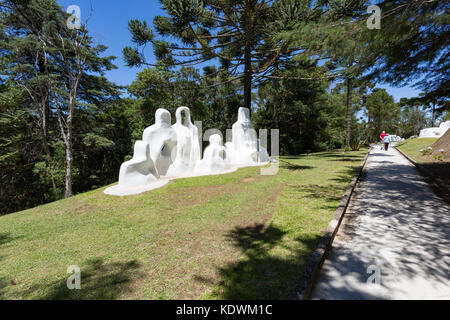 Sculptures at open-air 'Museu Felicia Leirner' museum and garden, Campos do Jordao, state of Sao Paulo, Brazil Stock Photo