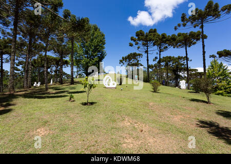 Sculptures at open-air 'Museu Felicia Leirner' museum and garden, Campos do Jordao, state of Sao Paulo, Brazil Stock Photo