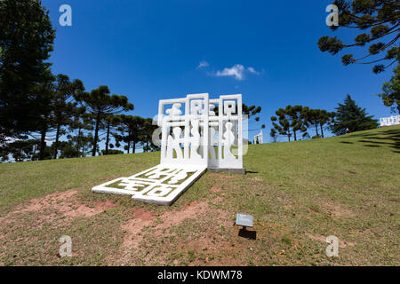 Sculptures at open-air 'Museu Felicia Leirner' museum and garden, Campos do Jordao, state of Sao Paulo, Brazil Stock Photo