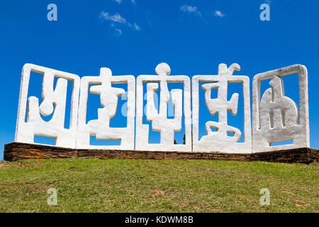 Sculptures at open-air 'Museu Felicia Leirner' museum and garden, Campos do Jordao, state of Sao Paulo, Brazil Stock Photo