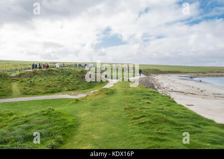 Skara Brae Neolithic settlement, Orkney, Scotland, UK Stock Photo