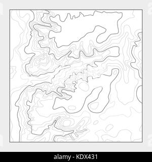Topographic contour map background - topo heightmap Stock Vector