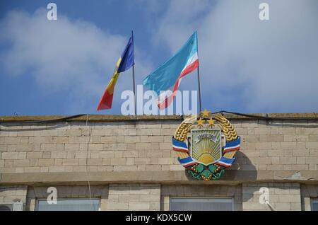 Parliament in Comrat, the capital of Gagauzia, Republic of Moldova Stock Photo