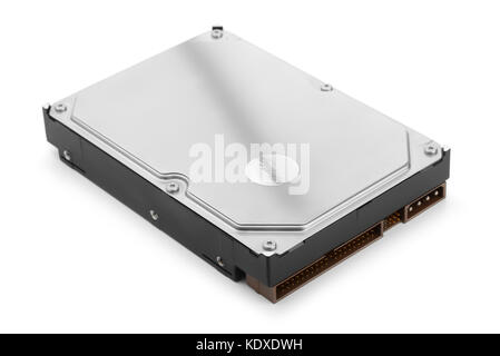 Internal hard disk drive isolated on white Stock Photo