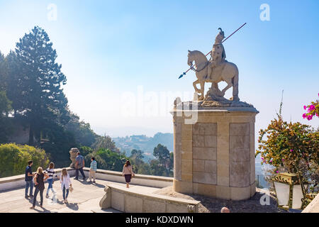 Garden at Bom Jesus do Monte is a Portuguese sanctuary near Braga, Portugal Stock Photo