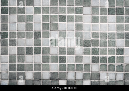 Old gray tile wall texture Stock Photo
