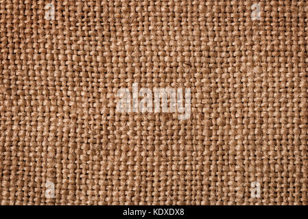 Close up of natural burlap background Stock Photo
