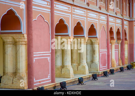 Jaipur, India - September 19, 2017: Chandra Mahal museum, City Palace at Pink City, Jaipur, Rajasthan, India Stock Photo