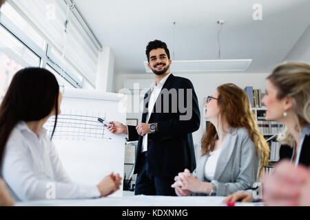 Group of architects working on business meeting Stock Photo