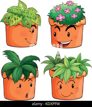 Different types of plants in pots Stock Vector Image & Art - Alamy
