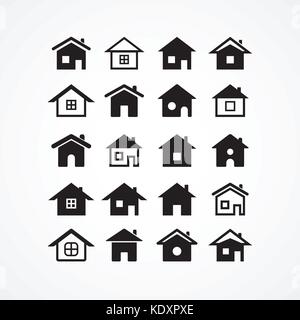 Collection of houses icons. Vector eps 8 Stock Vector