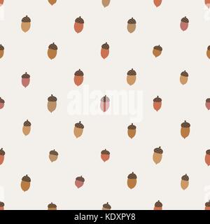 Seamless pattern with acorns Stock Vector