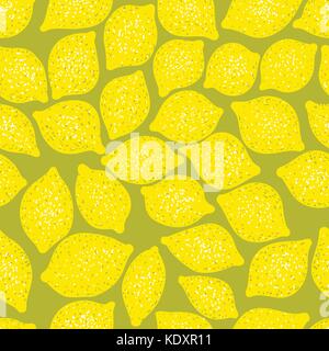 Seamless pattern with lemons Stock Vector