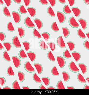 Seamless pattern with watermelons Stock Vector